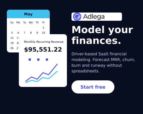 Adlega - Model your finances. SaaS financial planning.